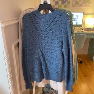 SEZANE PARIS BLUE SWEATER